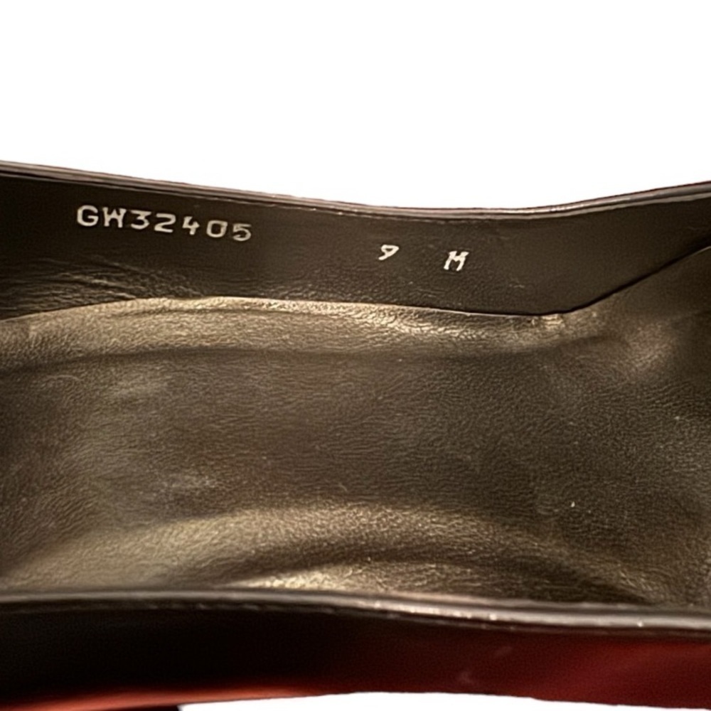 Stuart Weitzman Black Leather Pumps with Silver Accent Block Heel, Size 9 - Picture 9 of 12